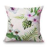 Tropic Tree Green Throw Pillow Covers