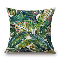 Tropic Tree Green Throw Pillow Covers