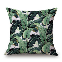 Tropic Tree Green Throw Pillow Covers