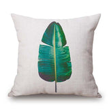 Tropic Tree Green Throw Pillow Covers