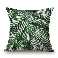 Tropic Tree Green Throw Pillow Covers