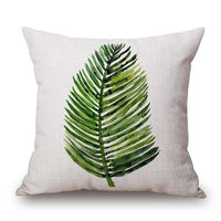 Tropic Tree Green Throw Pillow Covers