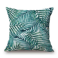 Tropic Tree Green Throw Pillow Covers