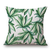 Tropic Tree Green Throw Pillow Covers