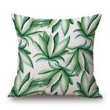Tropic Tree Green Throw Pillow Covers