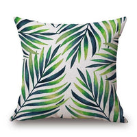 Tropic Tree Green Throw Pillow Covers