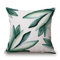Tropic Tree Green Throw Pillow Covers