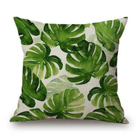 Tropic Tree Green Throw Pillow Covers