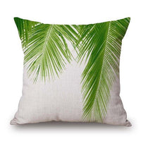 Tropic Tree Green Throw Pillow Covers