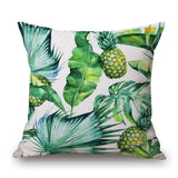 Tropic Tree Green Throw Pillow Covers