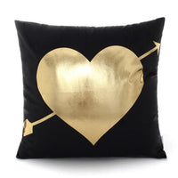 Black Golden Cushion Covers