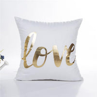 Bronzing Pattern Golden Throw Pillow/Cushion Covers