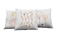 Pink Pillow Cases - Goose/Feather/Balloons