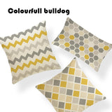 Striped Chevron Yellow Gray/Grey Cushion Covers