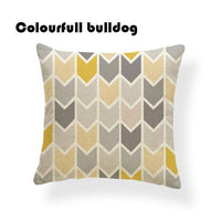 Striped Chevron Yellow Gray/Grey Cushion Covers