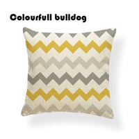 Striped Chevron Yellow Gray/Grey Cushion Covers