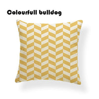 Striped Chevron Yellow Gray/Grey Cushion Covers