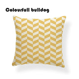 Striped Chevron Yellow Gray/Grey Cushion Covers