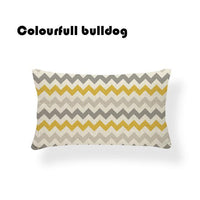 Striped Chevron Yellow Gray/Grey Cushion Covers