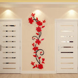 3D Acrylic Crystal Mirrored Wall Decal Stickers