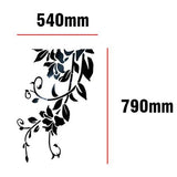 3D Mirror flower Vine wall sticker Acrylic decal removable floral Tree Branch stickers 54*79CM