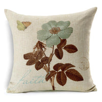 Vintage Flower Cushion Cover