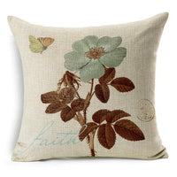 Vintage Flower Cushion Cover