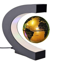 C shape Floating Globe LED Magnetic Levitation