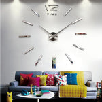 3D Real Big Wall clock Mirror Sticker