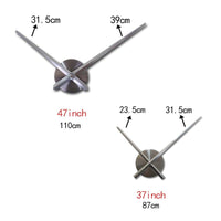 3D Real Big Wall clock Mirror Sticker