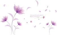 Romantic Purple flowers DIY Wall Sticker Decals Wallpaper