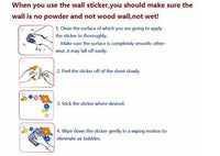 Romantic Purple flowers DIY Wall Sticker Decals Wallpaper