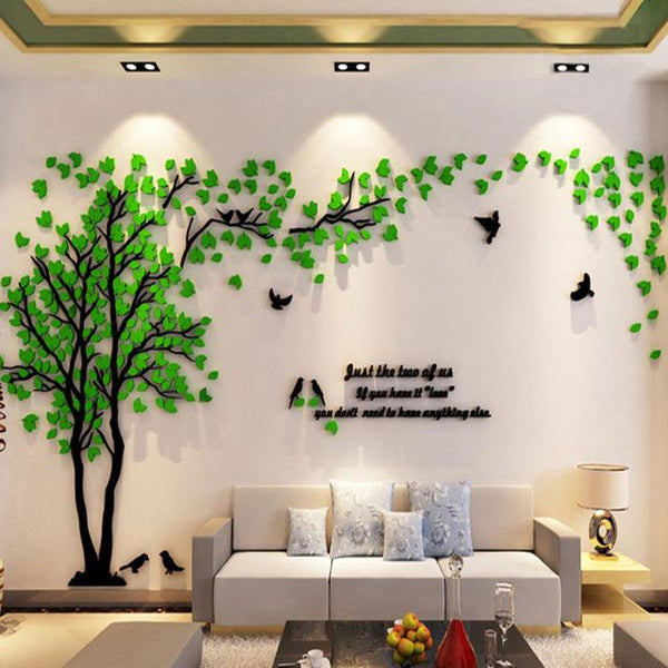 Wall Stickers couple trees Acrylic 3D Self-adhesive Art mural