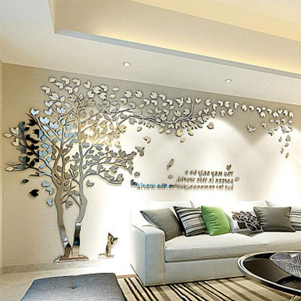 Wall Decals For Home Tree/Letter Acrylic Decorative Self Adhesive Best   Wall stickers home decor, Wall stickers living room, Wall paint designs