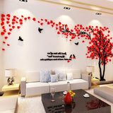 Wall Stickers couple trees Acrylic 3D Self-adhesive Art mural Decal 200x100cm