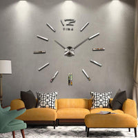 3D Real Big Wall clock Mirror Sticker