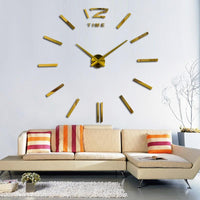 3D Real Big Wall clock Mirror Sticker
