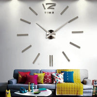 3D Real Big Wall clock Mirror Sticker