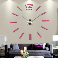3D Real Big Wall clock Mirror Sticker