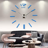 3D Real Big Wall clock Mirror Sticker