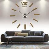 3D Real Big Wall clock Mirror Sticker