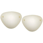 Rounded Triangle Opal Glass 10" High Modern Wall Sconces Set of 2
