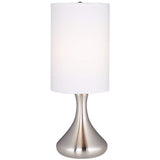 Brushed Nickel 17" High Mini Droplet Accent Table Lamp