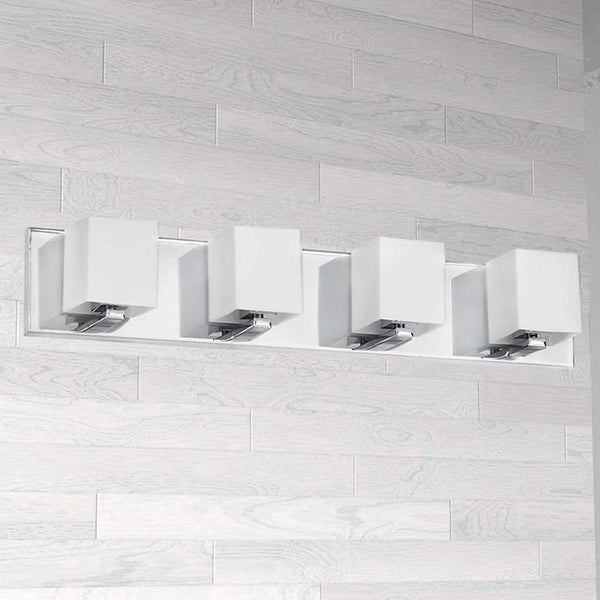 Verona 26"W Electroplated Polished Chrome 4-Light Bath Light