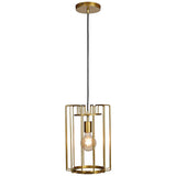 Wired 9" Wide Gold LED Mini Pendant
