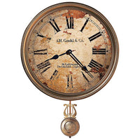 Howard Miller J.H. Gould 21" High Brass Wall Clock