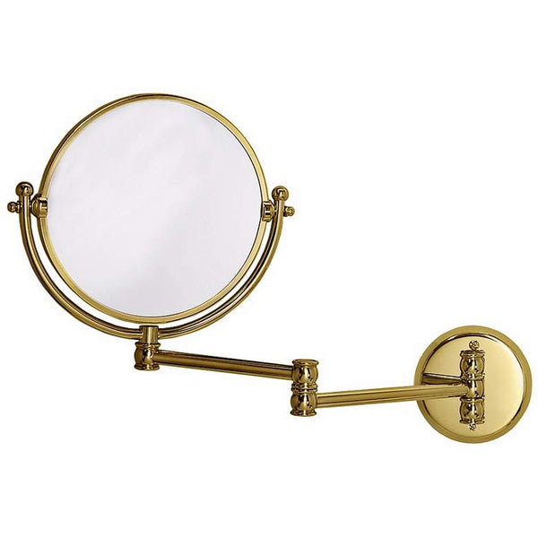 Gatco Polished Brass Swing Arm Wall Mirror