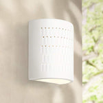 Zenia 10" High White Ceramic Modern Outdoor Wall Light